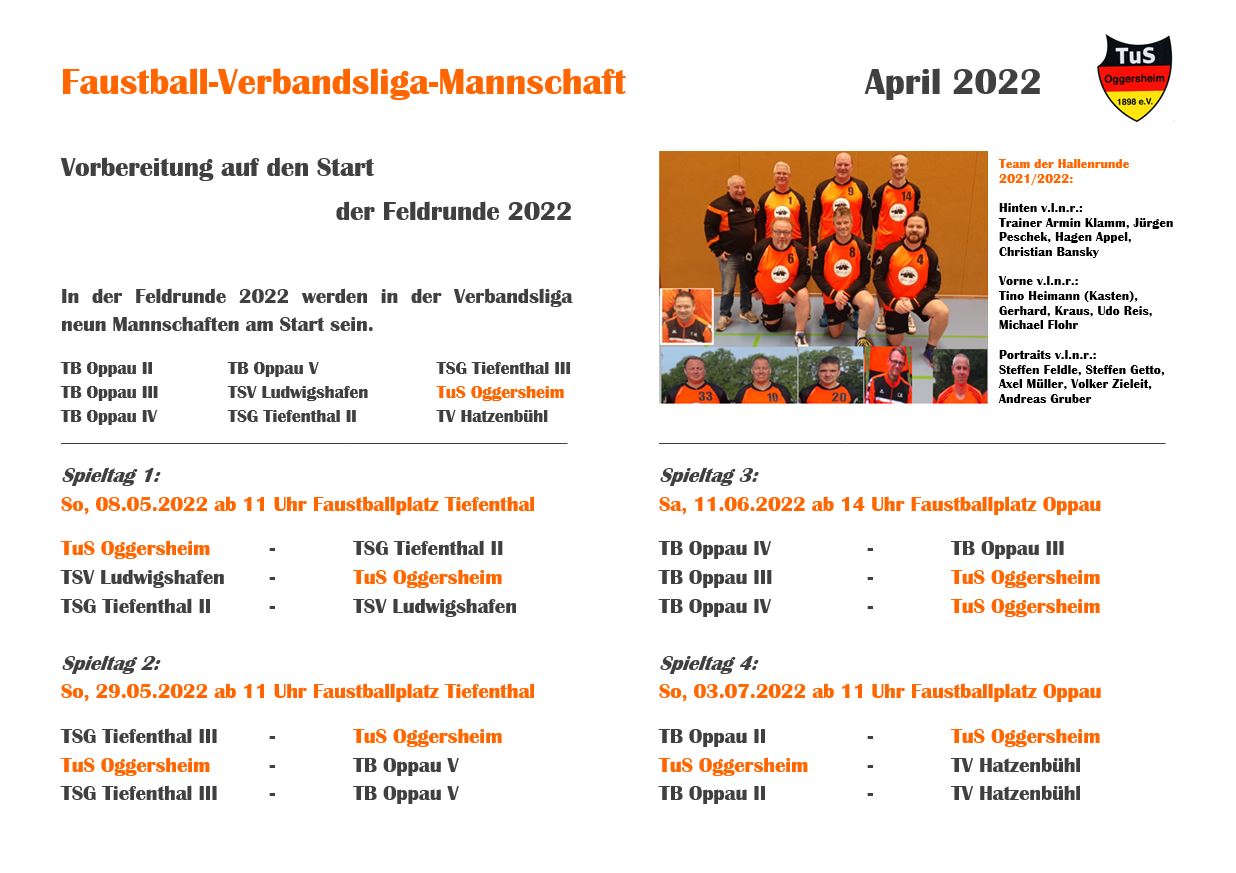 086 Schaukasten Aktuelles 2022 04 24 Faustball Verbandsliga Ankndigung