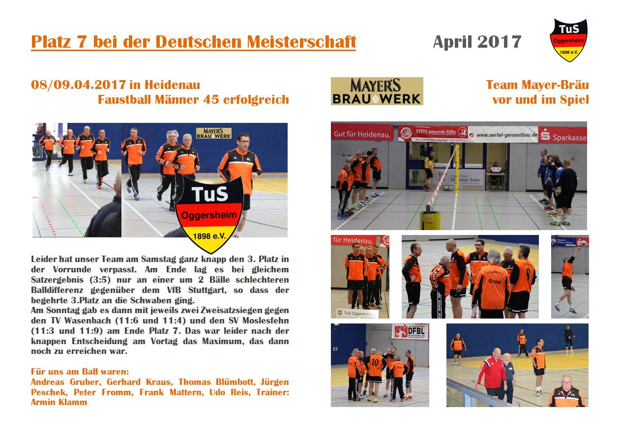 201704 Faustball DeutscheMeisterschaft
