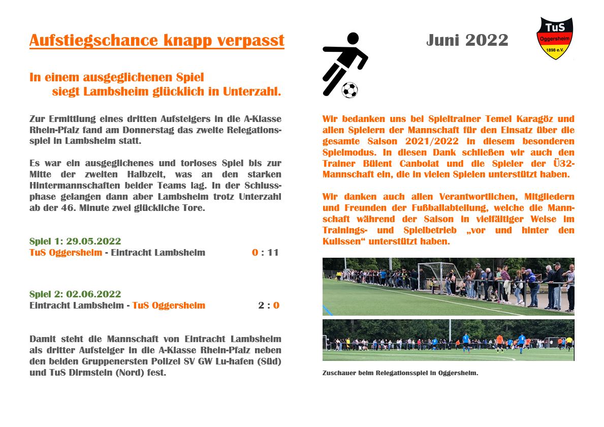 071 Schaukasten Aktuelles 2022 06 02 Fussball Herren Relegation Spiel2